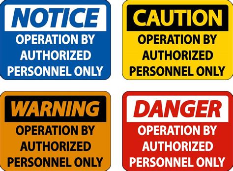 Operation By Authorized Label Sign On White Background 7049617 Vector