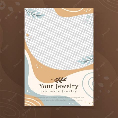 Free Vector Hand Made Jewelry Flyer Template