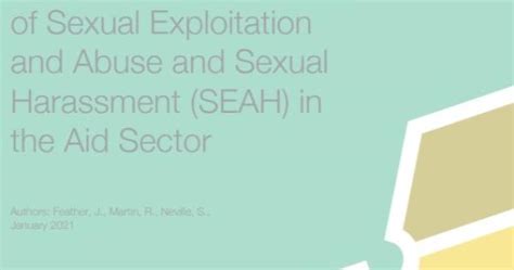 Global Evidence Review Of Sexual Exploitation And Abuse And Sexual Harassment In The Aid Sector