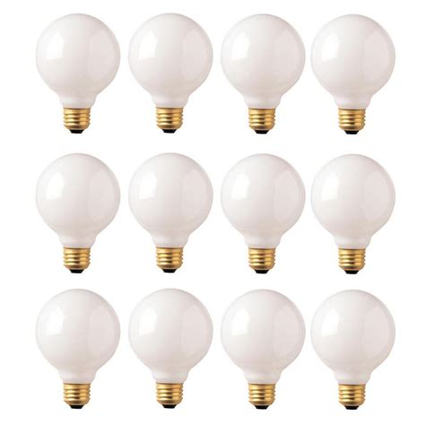 4.6 out of 5 stars. Bulbrite 40-Watt G30 White Dimmable Warm White Light Incandescent Light Bulb (12-Pack)-861219 ...