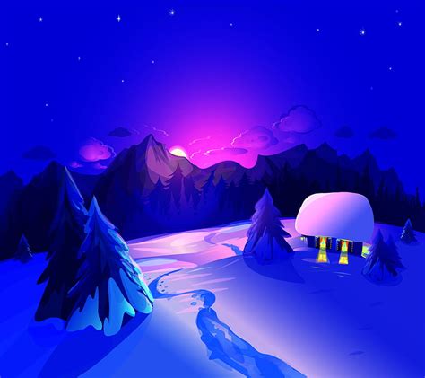 Winter Night House Bird Craciun Mountains Pasari Winter Iarna