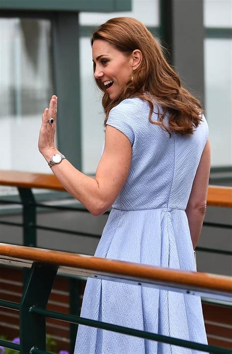 Kate Middleton Blue Dress At Wimbledon 2019 Popsugar Fashion Photo 18