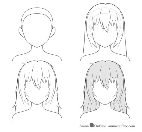 How To Draw Anime And Manga Hair Female In 2020 Manga Hair Anime