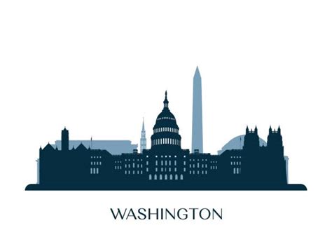 Silhouette Of Skyline Of Washington Dc Illustrations Royalty Free