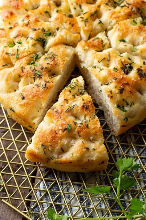 The Easiest Herbed Focaccia Bread Oh Sweet Basil Recipe Recipes