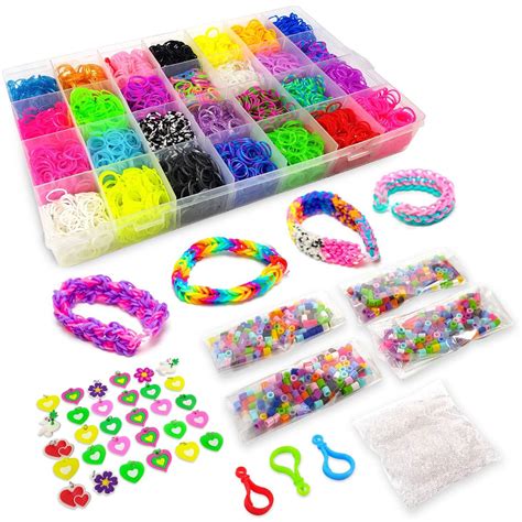 It comes packed with charms, chains and beads, and makes a lovely gift for any young diy jewelry enthusiast. 11950+ Colorful Bands Mega Refill Loom Kit - Rubber Band ...