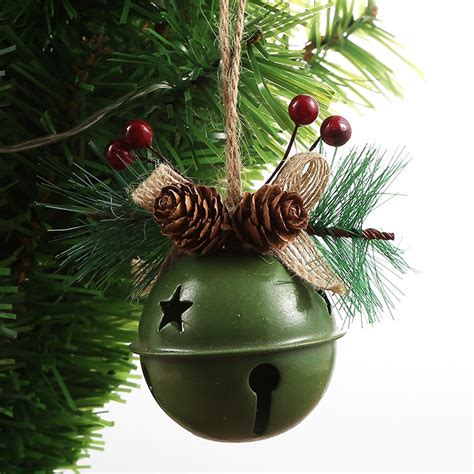 Personalhomed Christmas Bell Hanging Pendant Jingle Bell Painted Bells