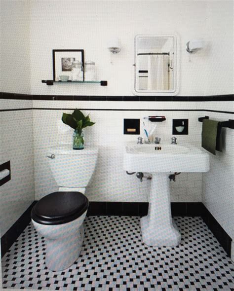 Pin By Stephanie Darnell On Half Bath Black And White Tiles Bathroom