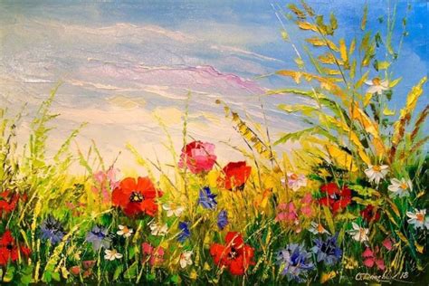 Simple Guidance For You In How To Paint A Flower Landscape How To