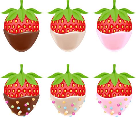 Chocolate Covered Strawberries Illustrations Royalty Free Vector