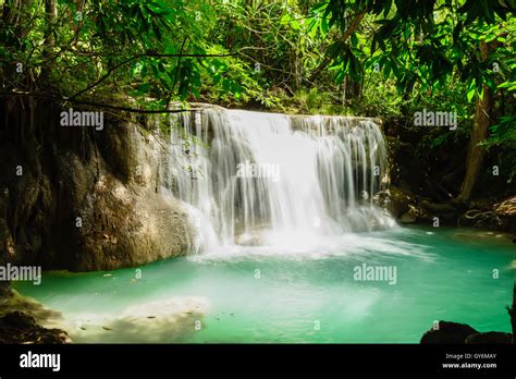 Huay Mae Kamin Waterfall In Khuean Srinagarindra National Park