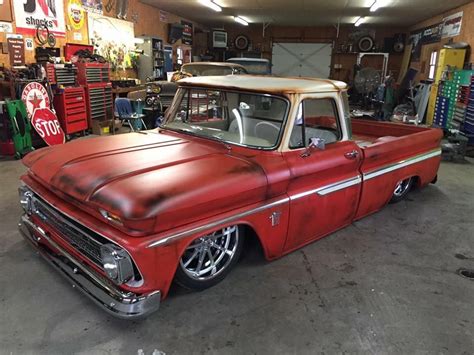 64 66 Chevy C10 Pickup Slammed On The Ground With A Patina Two Two