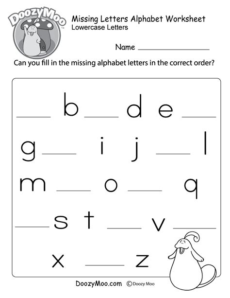 Worksheet Letters Of The Alphabet Free Printable Worksheet