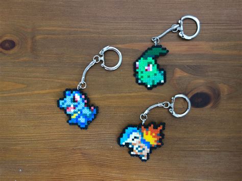 Totodile Cyndaquil And Chikorita Keychain Pin Brooch Etsy Sweden