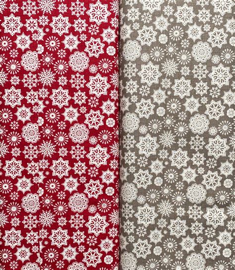 Scandi Christmas Snowflake Fabric From Makower Etsy