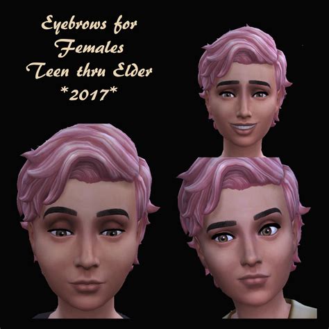 mod the sims 2017 eyebrows for females teen thru elder