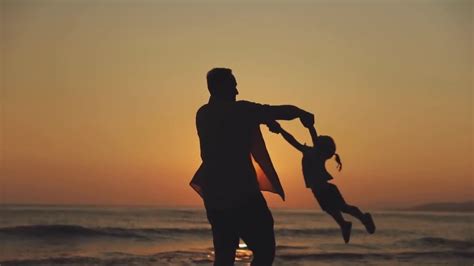 Father And Daughter At Sunset Stock Video Motion Array