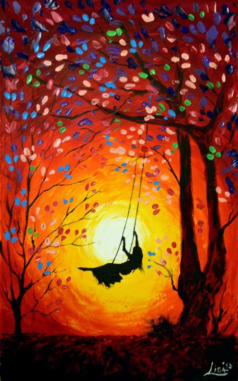 For good measure, we also feel that you should check out excellent but simple acrylic painting ideas for beginners.now that we have established that painting with acrylic paints is. Original Abstract Painting The Swing Acrylic Contemporary