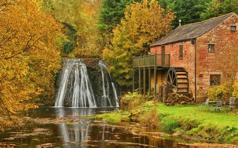 Autumnal Hues Surround Rutter Force And Mill Hidden Away In A Small