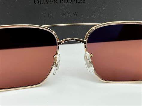 Oliver Peoples Victory The Row La 54mmgold Titanium Aviator Sunglasses