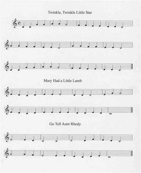 Easy Clarinet Songs Page 13 Clarinet Sheet