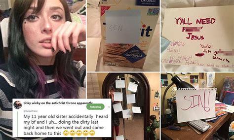 Tween Leaves Funny Angry Notes For Sex Having Big Sister Daily Mail