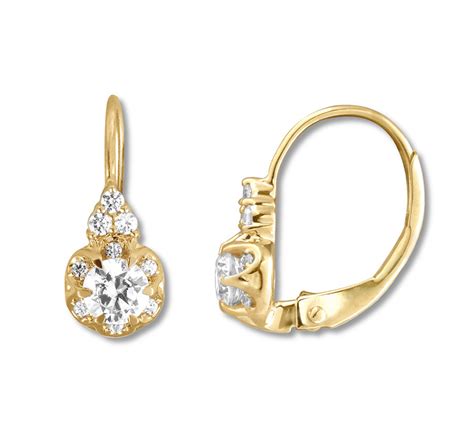 Diamond Earrings 12 Carat Tw Round 14k Yellow Gold Iomico