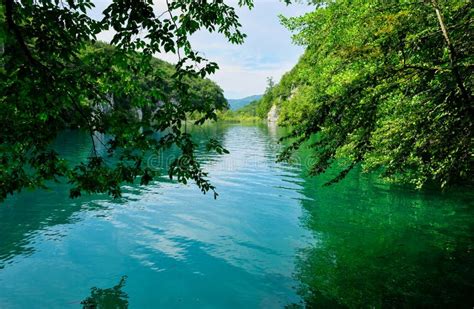 Calm Turquoise Water Plitvice Lakes Croatia Stock Photo Image Of