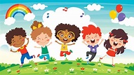 Happy Multi Ethnic Kids Playing Together 2404325 Vector Art at Vecteezy