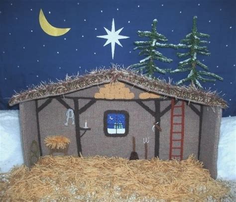 Knitted Nativity Stable Knitting Pattern Nativity Stable