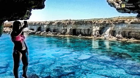 Sea Caves Beach Ayia Napa Cyprus Youtube