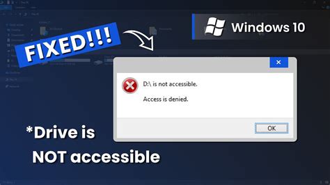 Ways To Fix Drive Is Not Accessible Access Is Denied In Windows