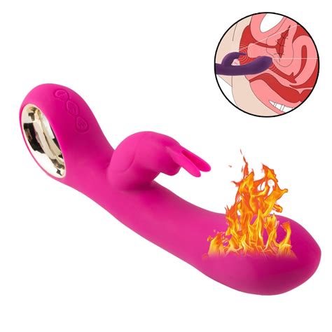 Usb Charging Magic Heating Dildo Vibrator For Woman G Spot Vaginal