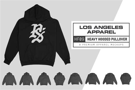 Los Angeles Apparel Hf09 Hooded Sweatshirt Design Cuts
