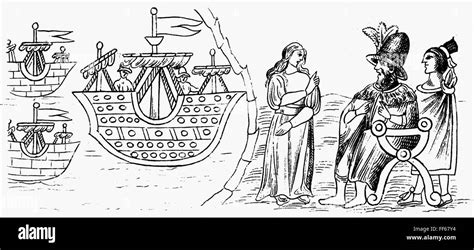Conquista Española 1519 Ndona Marina Interpretando En El Encuentro