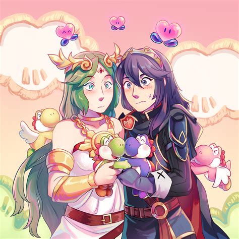 Lucina Palutena And Yoshi Fire Emblem And 6 More Drawn By Frogbians