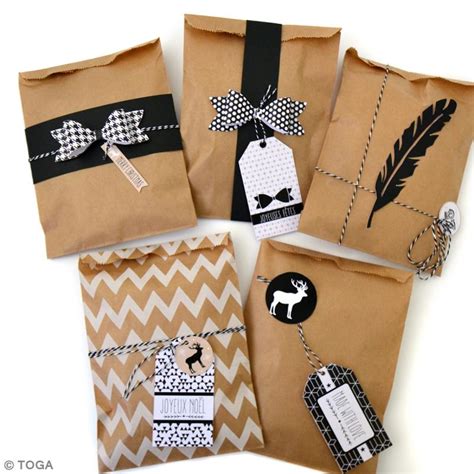 Kit créatif Emballages cadeaux en Kraft Toga paquets Papiers cadeau Creavea