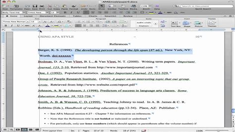 Choose paragraph from the format menu. Hanging Indent - Word 2010/2011 - YouTube