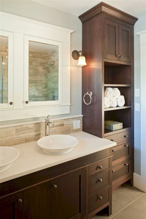 Take a page from joyelle west and forgo a bulky medicine cabinet in favor of recessed open shelving above the sink. 48 Top Bathroom Cabinet Ideas & Organization Tips | Built ...