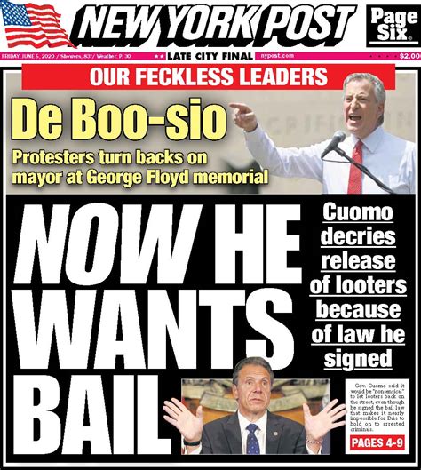New York Post Front Page Todays Best Fiscal Cliff Front Pages