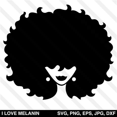 afro woman svg dxf african american black woman lady with afro hair side view afro hair girl