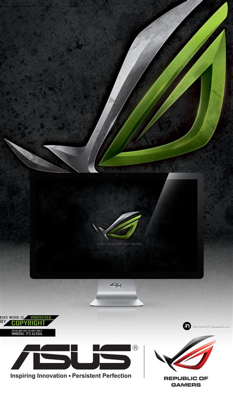 Asus Rog 4k Green By Sc0ut10 On Deviantart