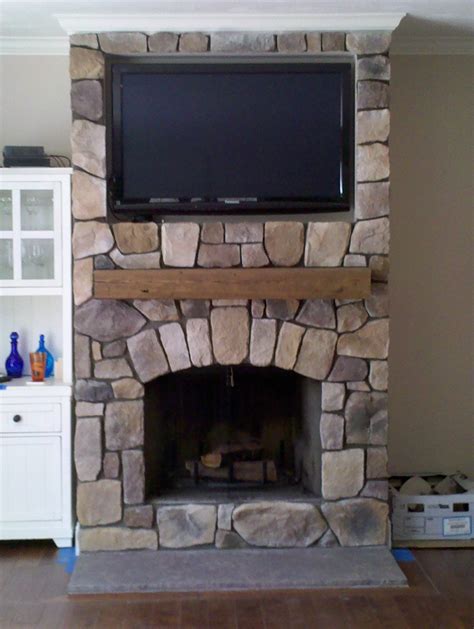Stone Fireplace With Tv Above Ideas Fireplace Guide By Linda