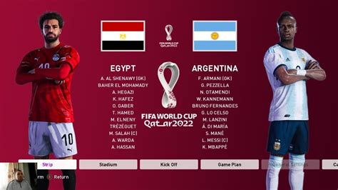 Pes 2020 Egypt Vs Argentina Fifa World Cup 2022 Qatar Full Match