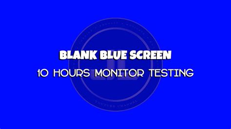 Blue Screen 10 Hours Youtube