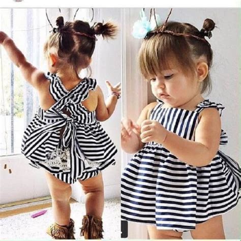 Stylish Black And White Striped Apron Dress Cutiepie Wear Baby Clothes