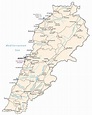 Lebanon Map - Cities and Roads - GIS Geography