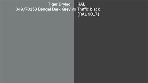 Tiger Drylac Bengal Dark Grey Vs Ral Traffic Black Ral