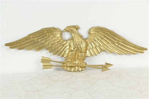 vintage american eagle 27 metal wall plaque sexton