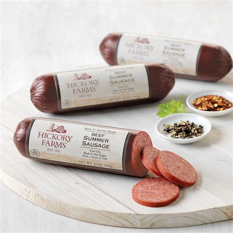 This homemade hungarian sausage recipe is easy to make, the recipe uses pork shoulder and spicy hungarian paprika to create a savory sausage for your next dinner meal. Spicy Savory Beef Summer Sausage | Hickory Farms